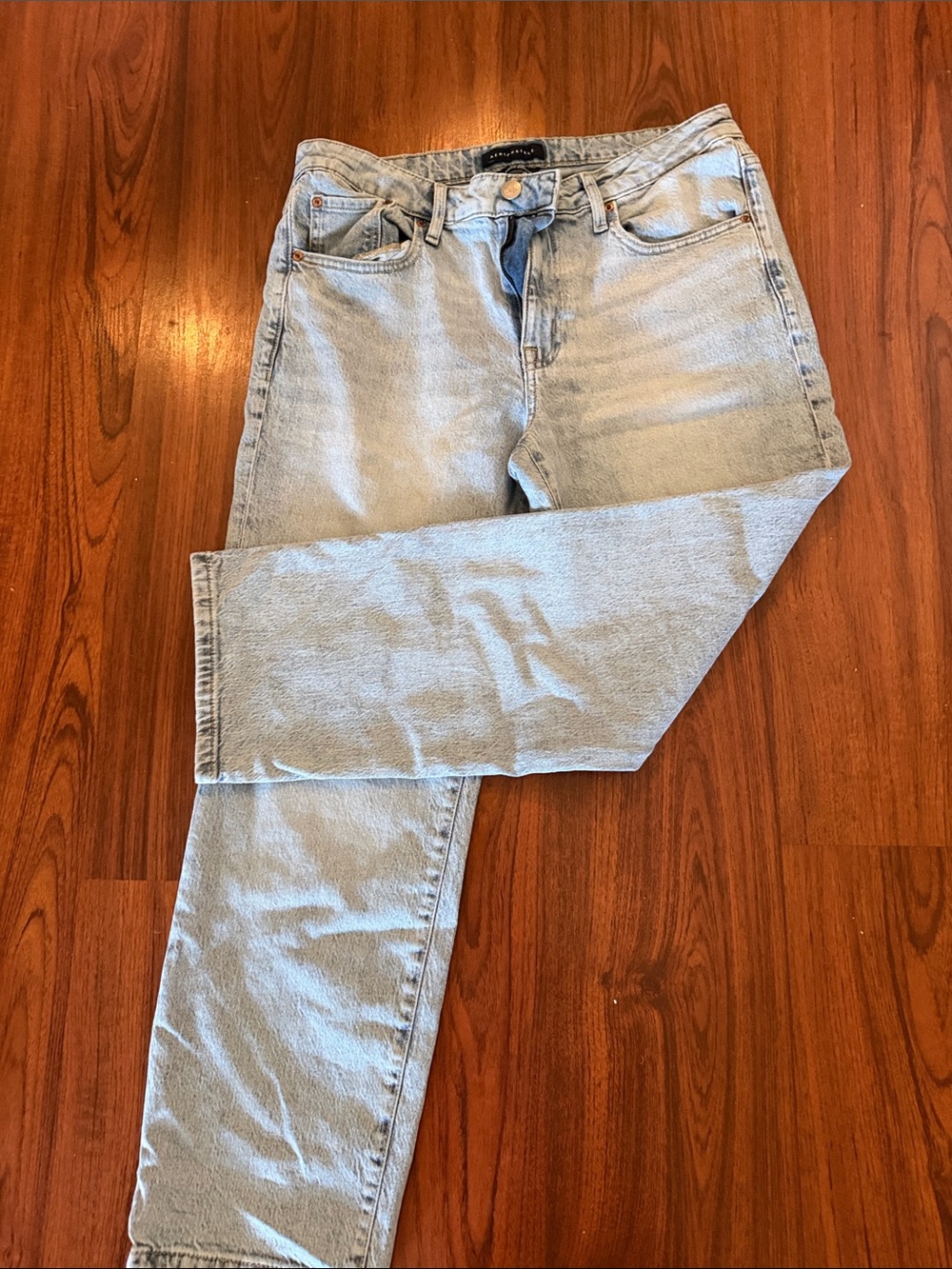 Aeropostale Light Blue Straight Leg Jeans mid rise